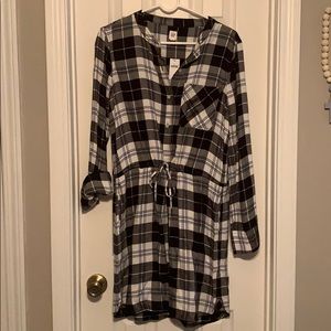 Gap flannel shirt dress. New w/tags. Size S.